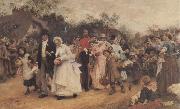 Sir Samuel Fildes The Wedding Procession oil on canvas